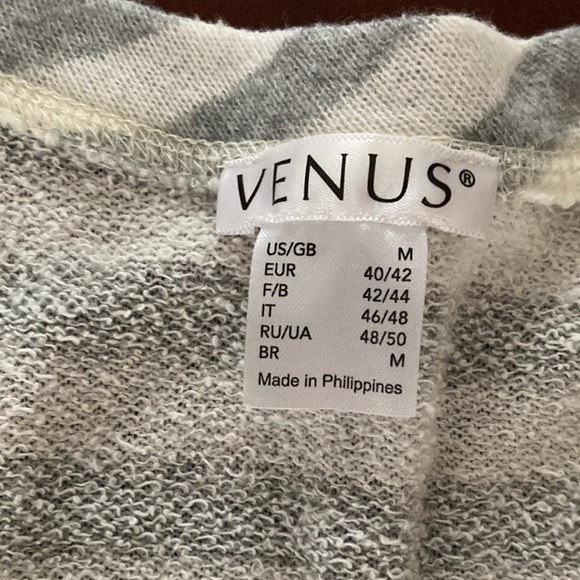 VENUS M Medium Striped bathing suit cover up dress light sweatshirt material - Picture 2 of 8